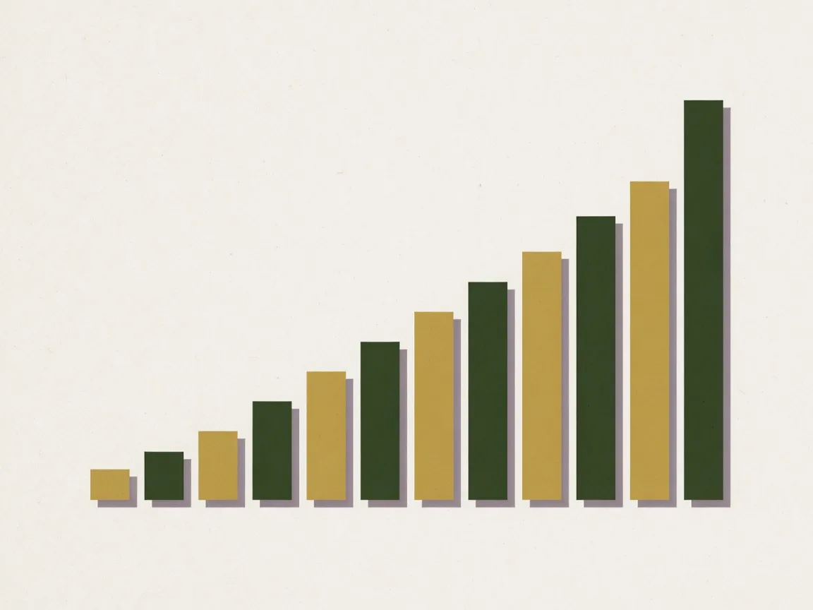 Abstract bar chart graphic showing the wide spread of home prices across Lower Gwynedd from entry level to estate properties