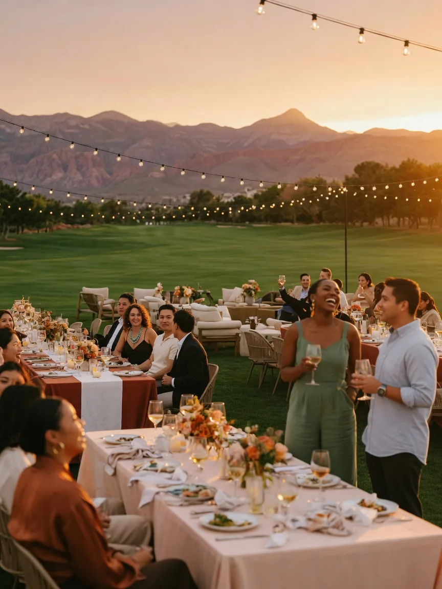 A sunny gathering with tastings and live music on the 18th-hole fairway at Red Rock Country Club