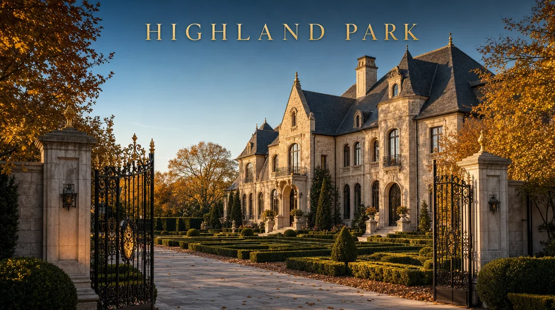 Luxury real estate hero banner for the Dallas-Fort Worth market