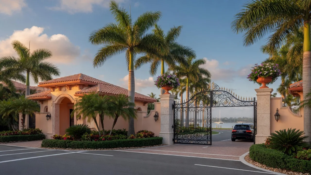 Luxury Naples Florida community entrance