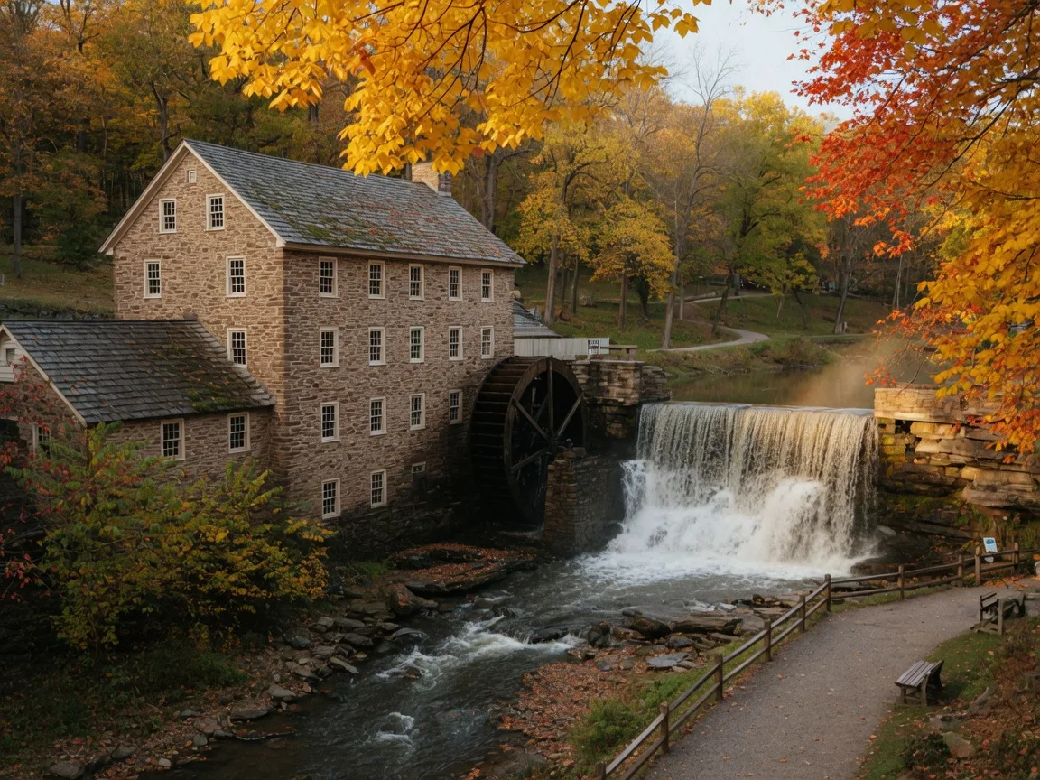 Ridley Creek State Park with trails and woodland near Glen Mills