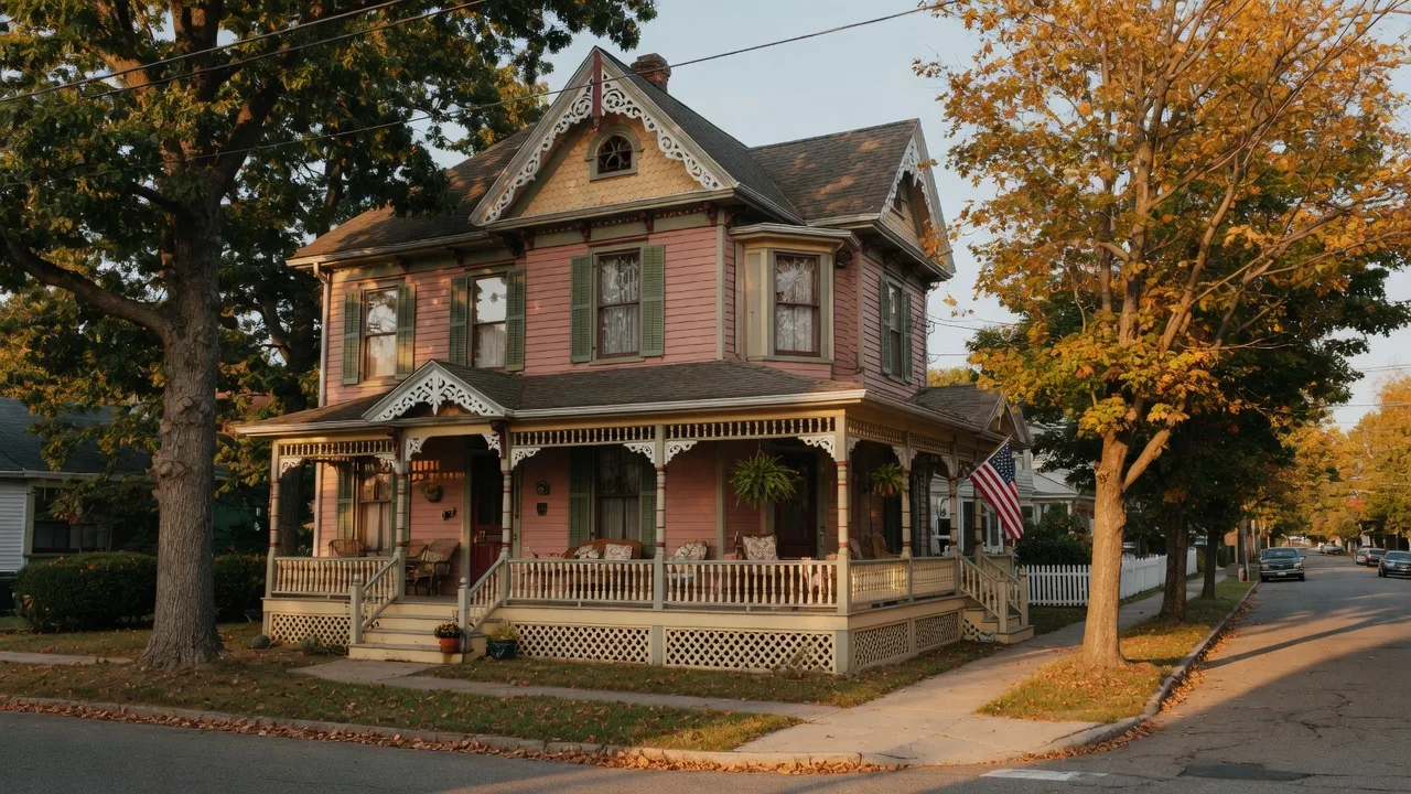 Historic Victorian home in South Jersey with ornate gingerbread trim