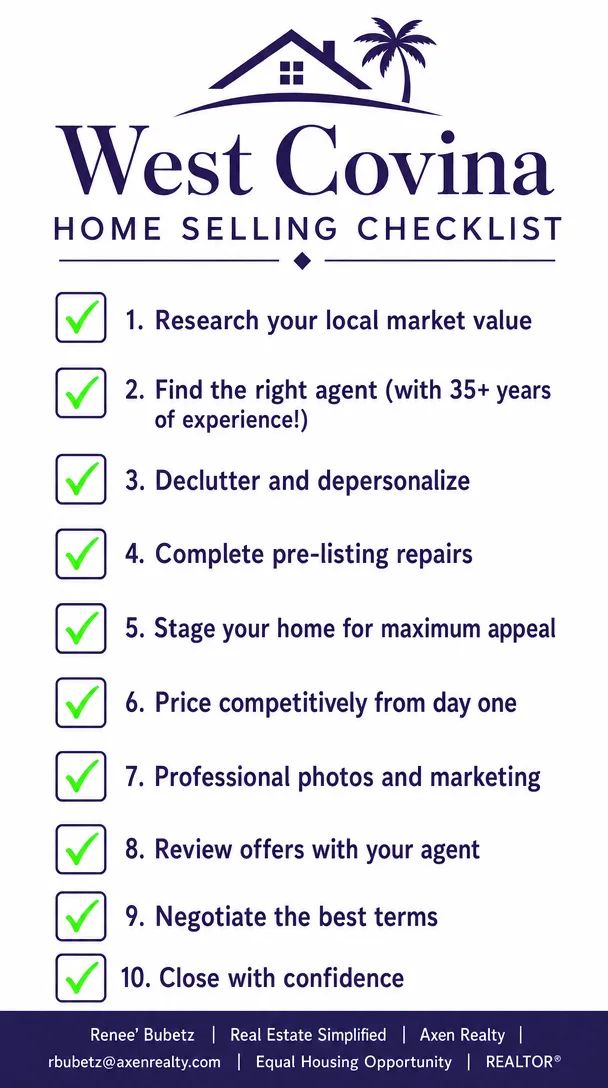 West Covina Home Selling Checklist