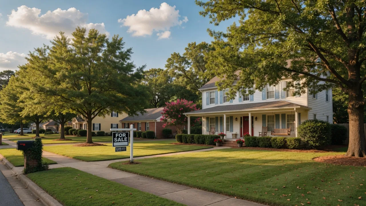 Welcoming suburban home in a tree-lined neighborhood, perfect for first-time buyers