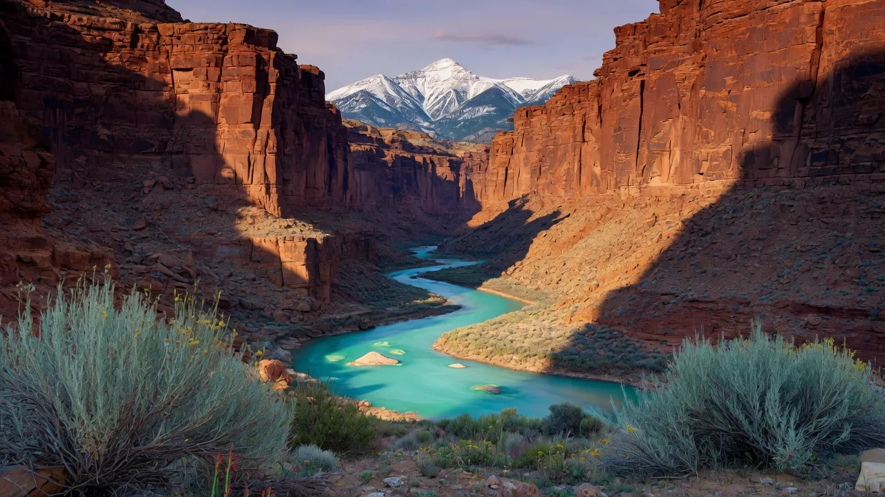Stunning red rock canyon in Utah