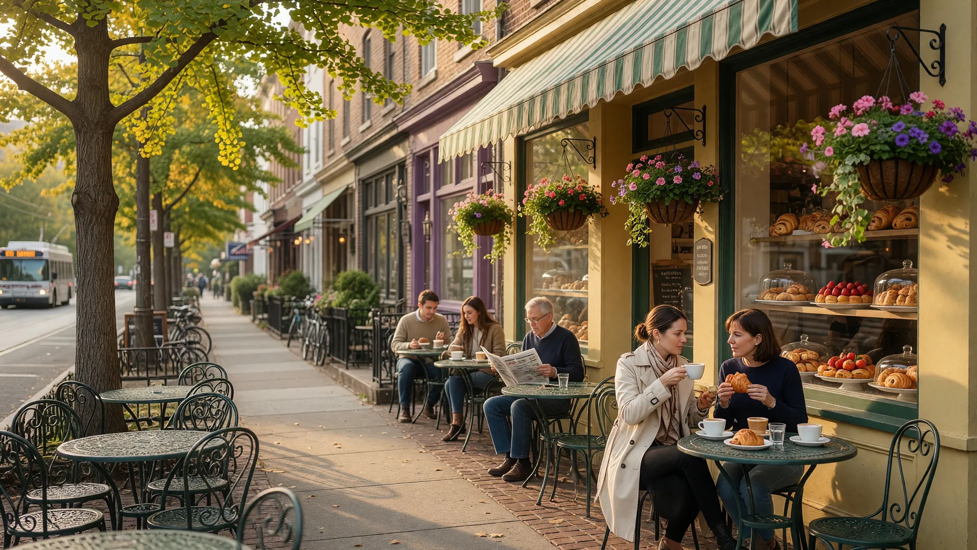 White Dog Cafe farm-to-table restaurant with charming historic building exterior
