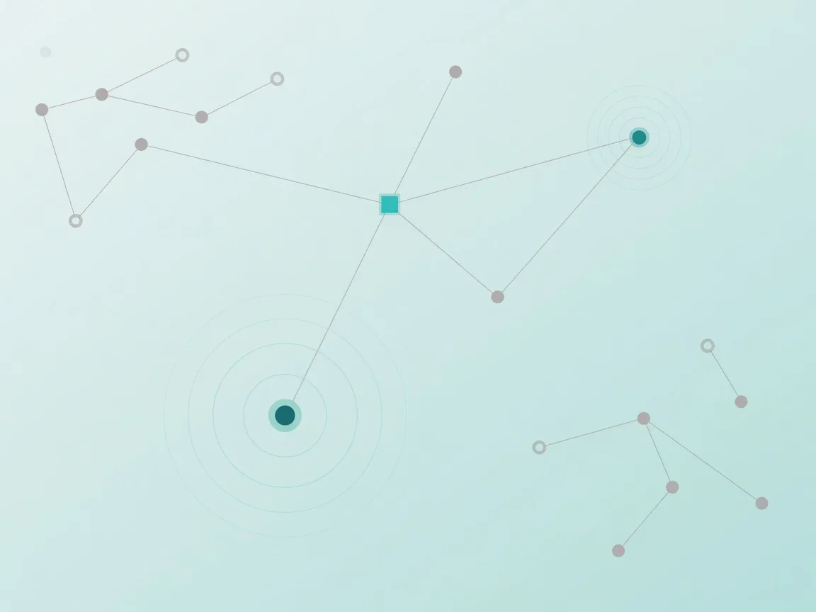 Abstract calm network composition representing connected title and escrow professionals
