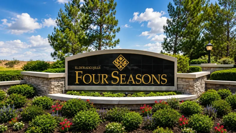 Four Seasons senior community entrance sign in Murrieta