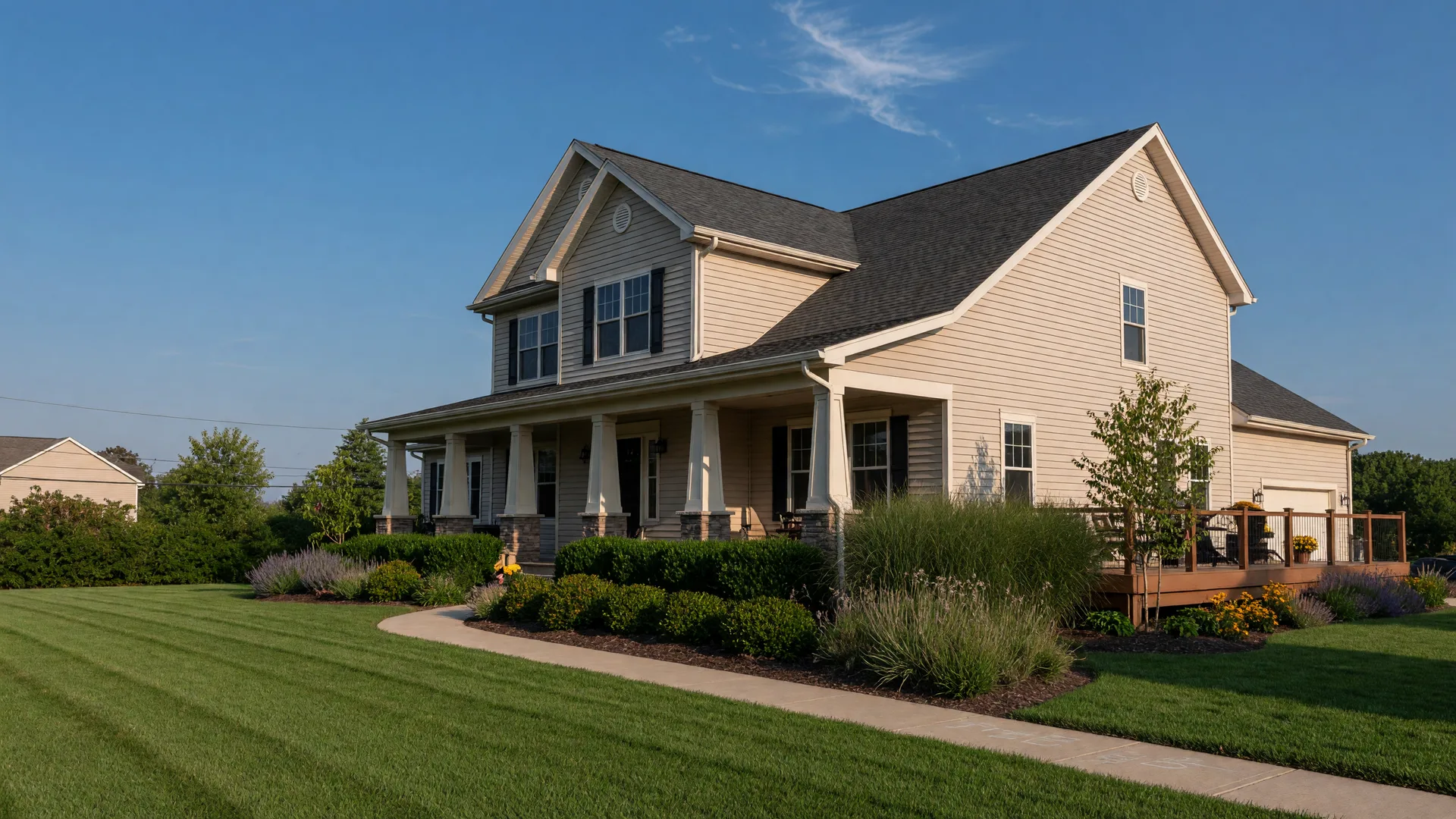 A modern suburban home with low-maintenance landscaping, under contract in Northampton, Pennsylvania