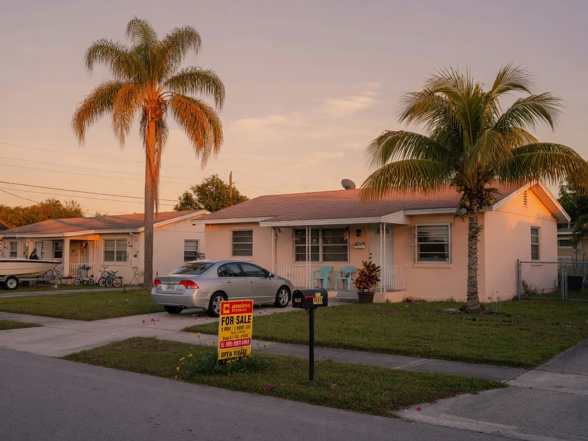 Florida home at golden hour