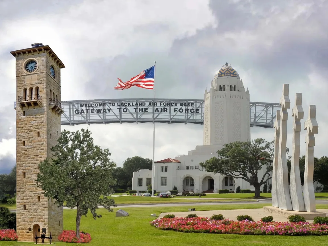 Lackland Air Force Base main gateway, part of Joint Base San Antonio