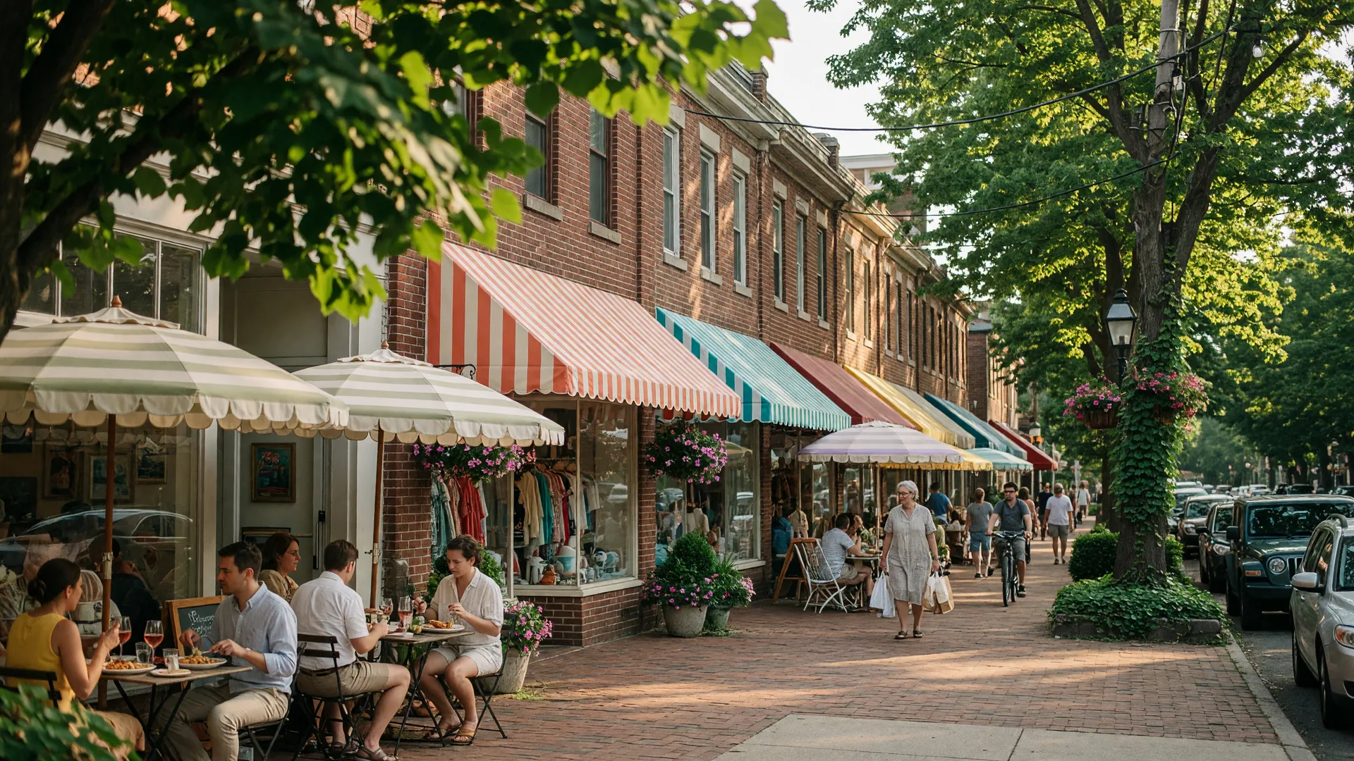 Berwyn restaurants and shops on Lancaster Avenue
