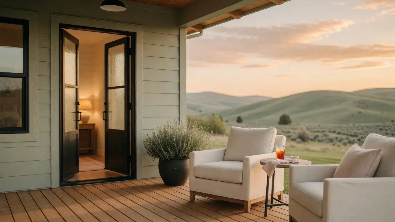 A warm, inviting front porch in Idaho, the start of every home search