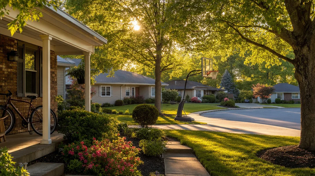 Welcoming suburban home in Marlton NJ with a well-kept lawn and family lifestyle amenities