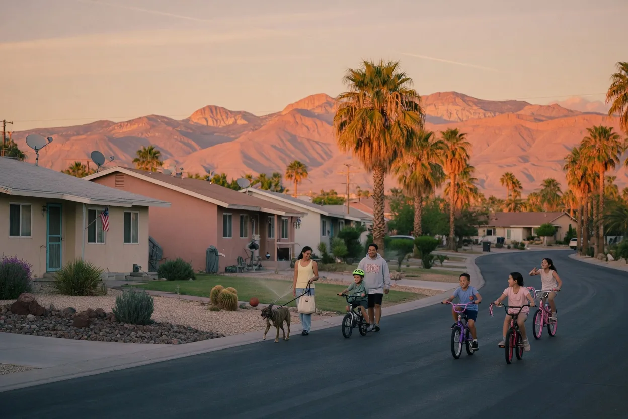 Spring Valley's Everyday Rhythm: Palm-Lined Streets, Red Rock Evenings, and Local Life