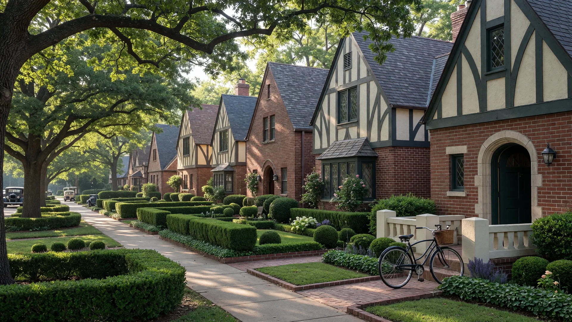 Homes and streetscapes in Greenland Hills, Texas