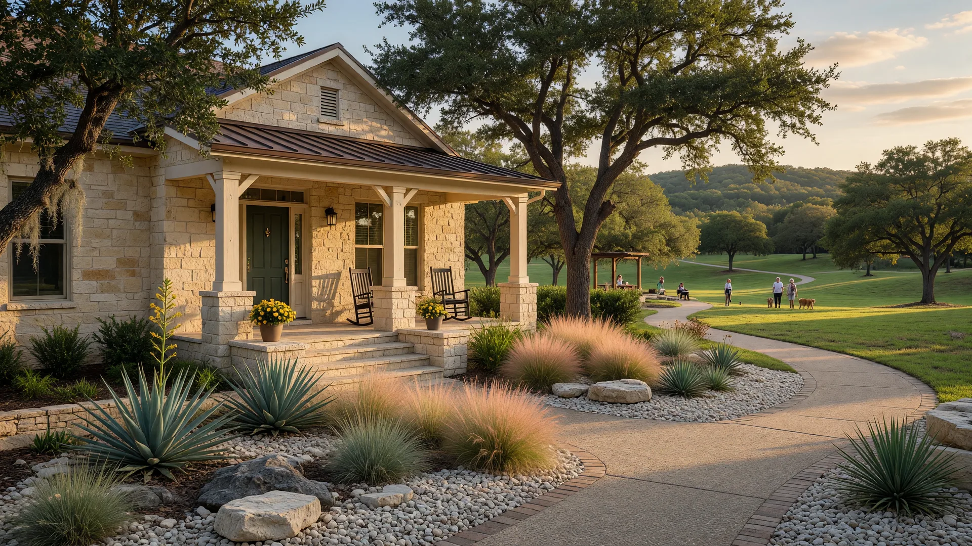 Active adult community home in Boerne Texas Hill Country