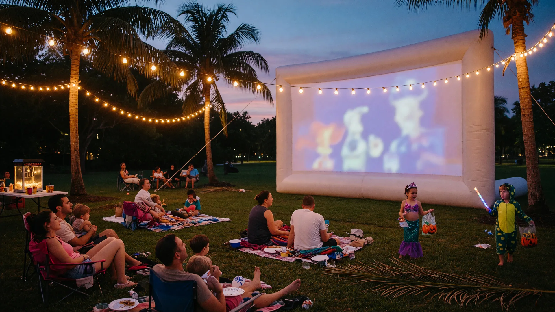 Header image for "Palmetto Bay Wraps a Trick-or-Treat and Movie Night Into One Park Evening"