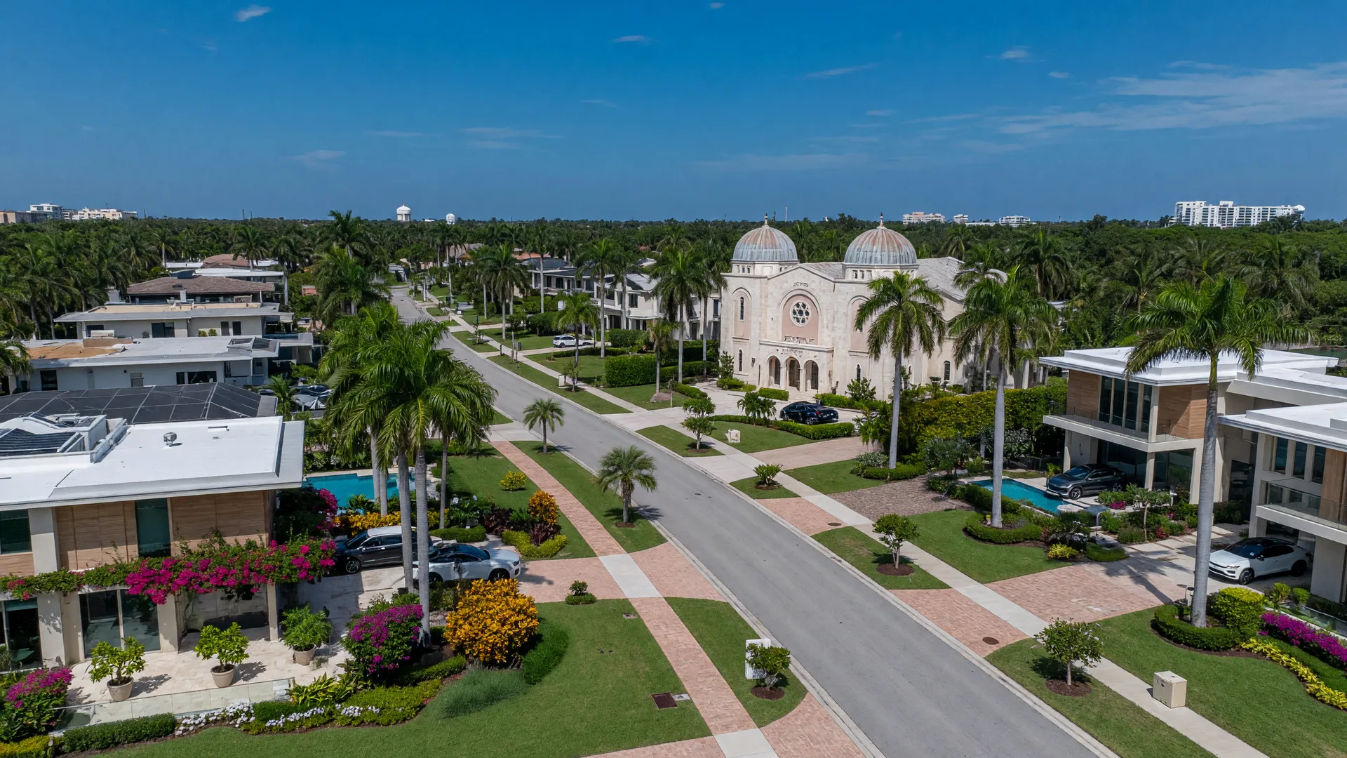 Aerial view of Boca Raton from above