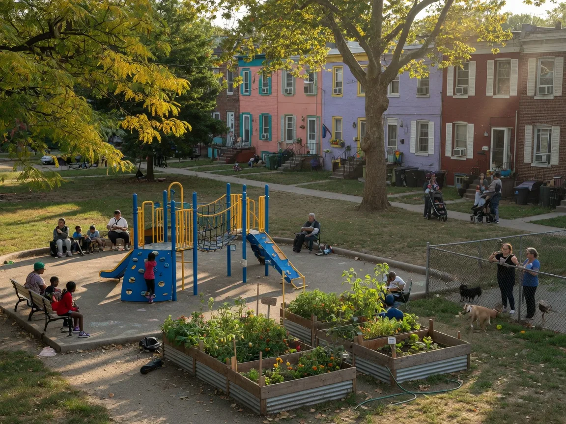 Pinski Park playground and community garden in Northern Liberties