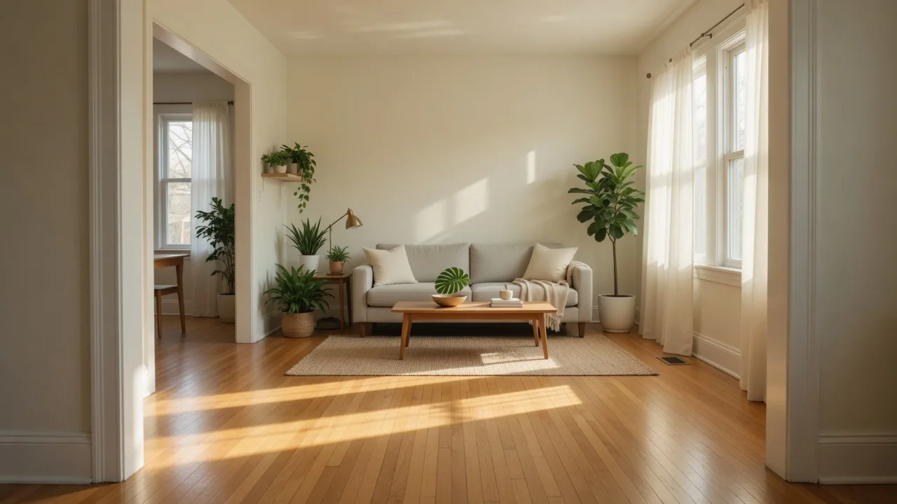 Bright interior photograph of a home open for viewing, the hero image for this first open house guide
