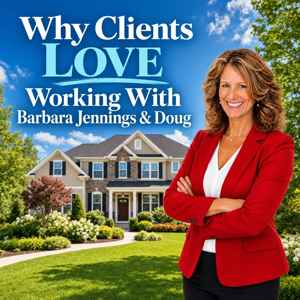 Why clients love working with Barbara Jennings and Doug, promotional banner for Barbara Jennings REALTOR with eXp Realty