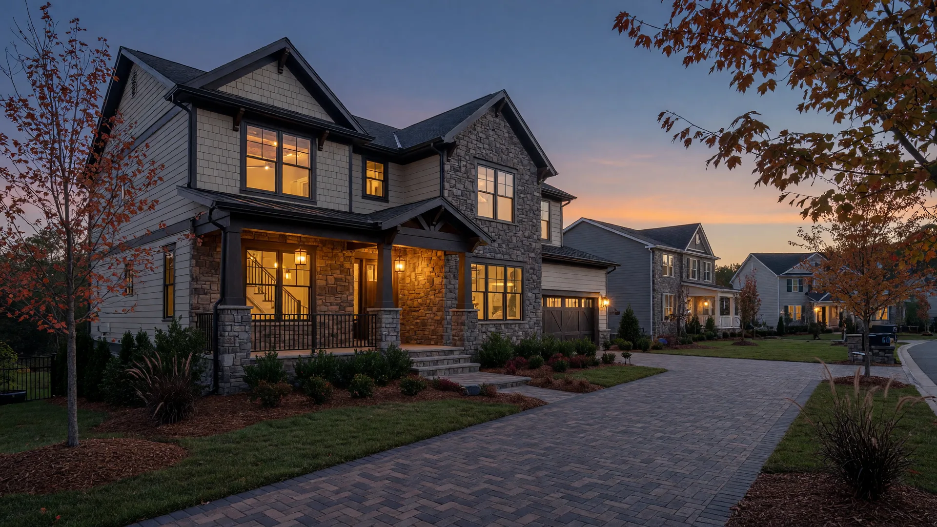 An upscale NVHomes new construction community in Northern Virginia with refined architectural detailing