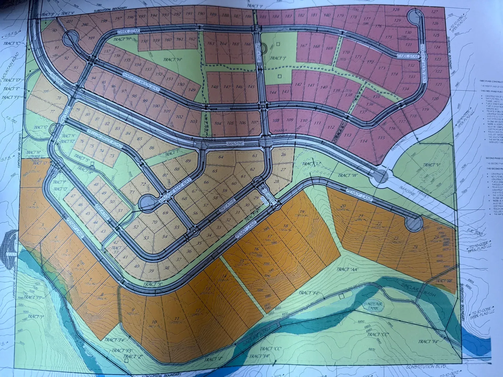 Aerial view of the Pine Valley conceptual master plan showing roads, homesites, open space, and view corridors