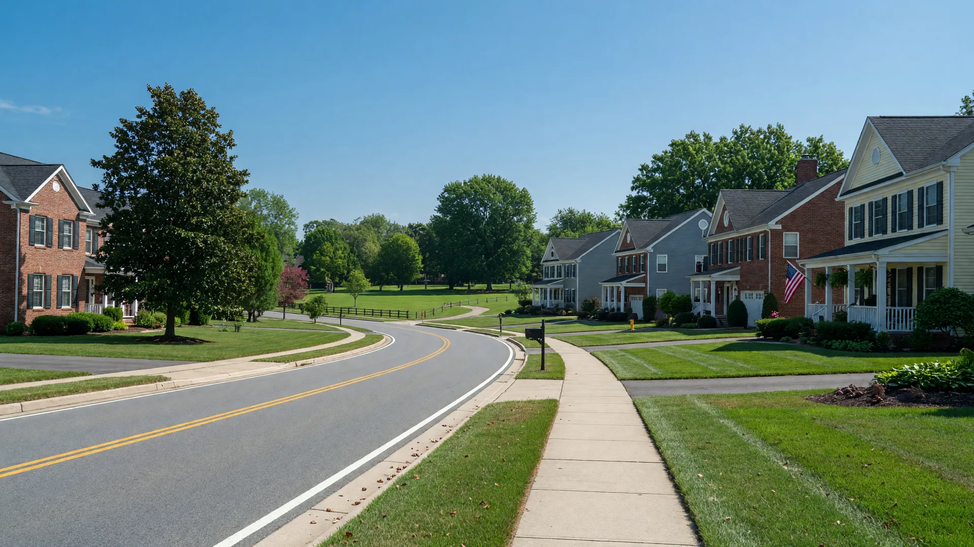 Settlers Landing North Stafford Virginia established neighborhood with two-story colonial homes on generous lots and mature shade trees