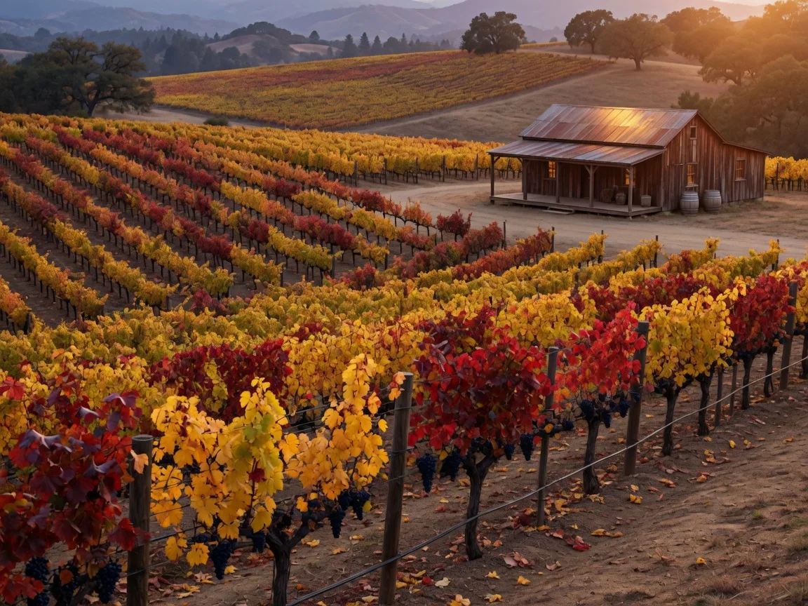 Scenic vineyard in the Warwick NY Hudson Valley region