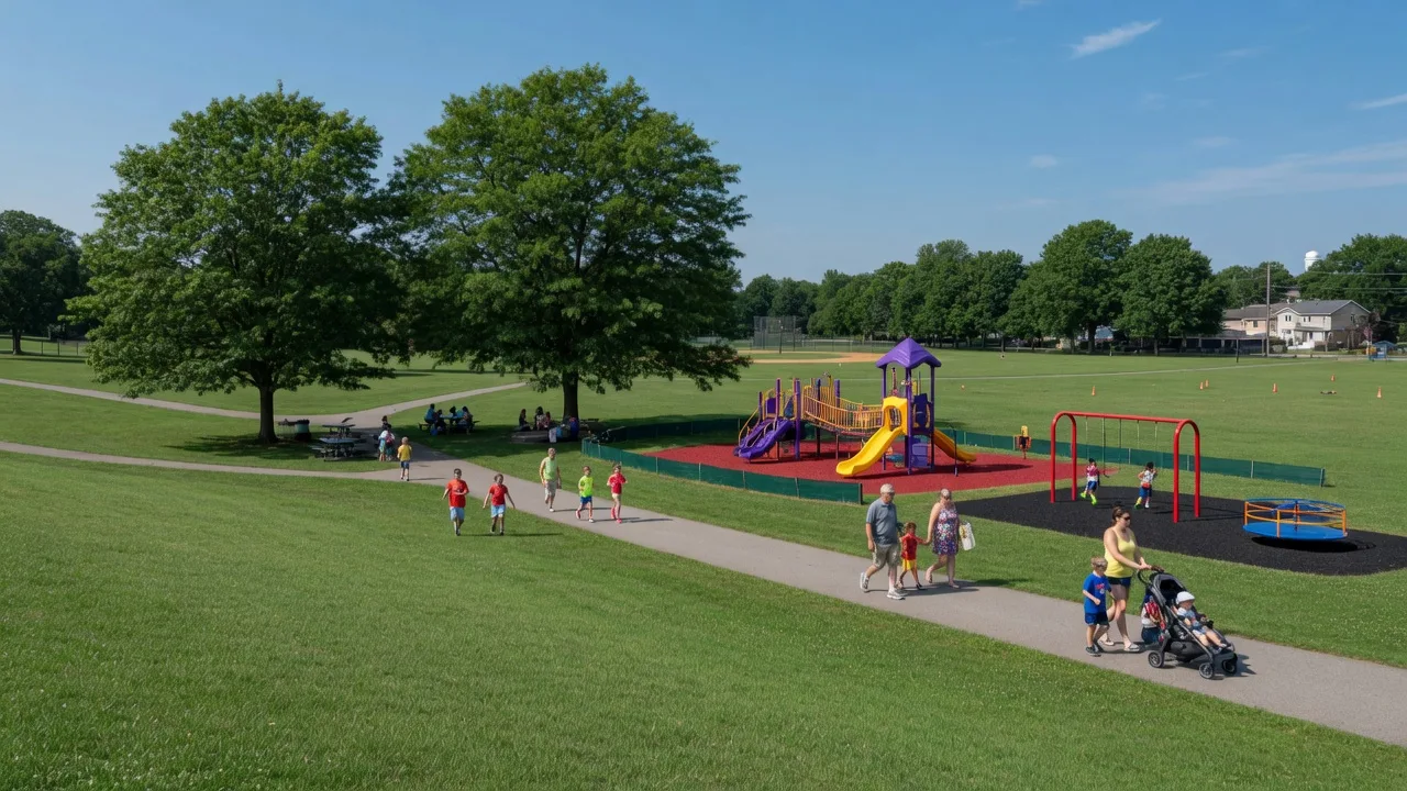 Sutcliffe Park green space in Conshohocken