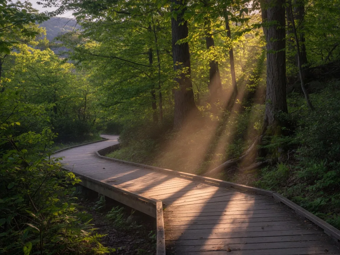 Hiking trail near Warwick NY in the Hudson Valley