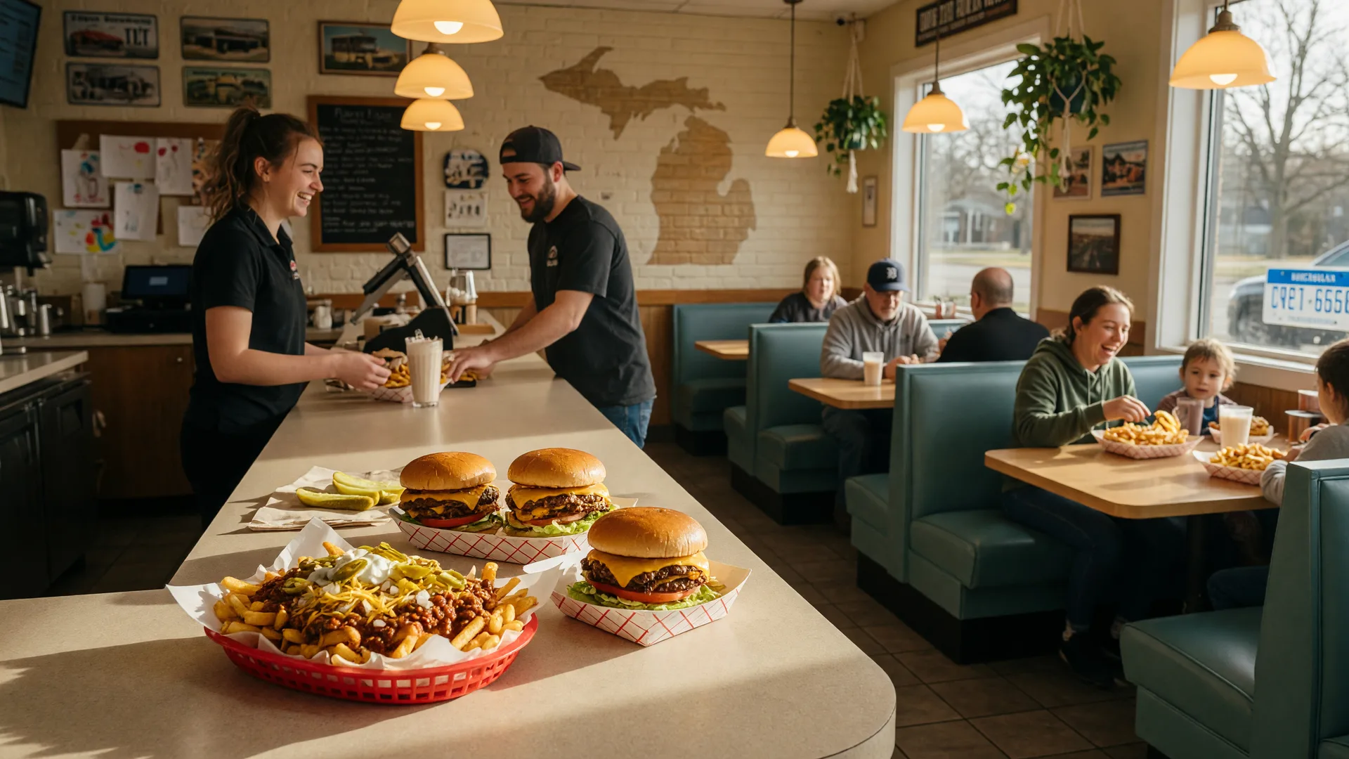 Interior of The Burger Barn in Davison