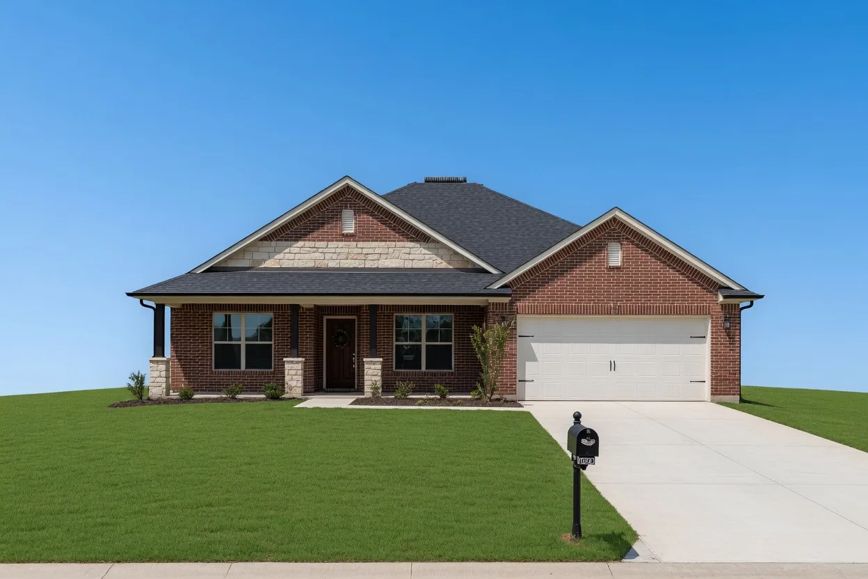 Single-story North Texas brick home