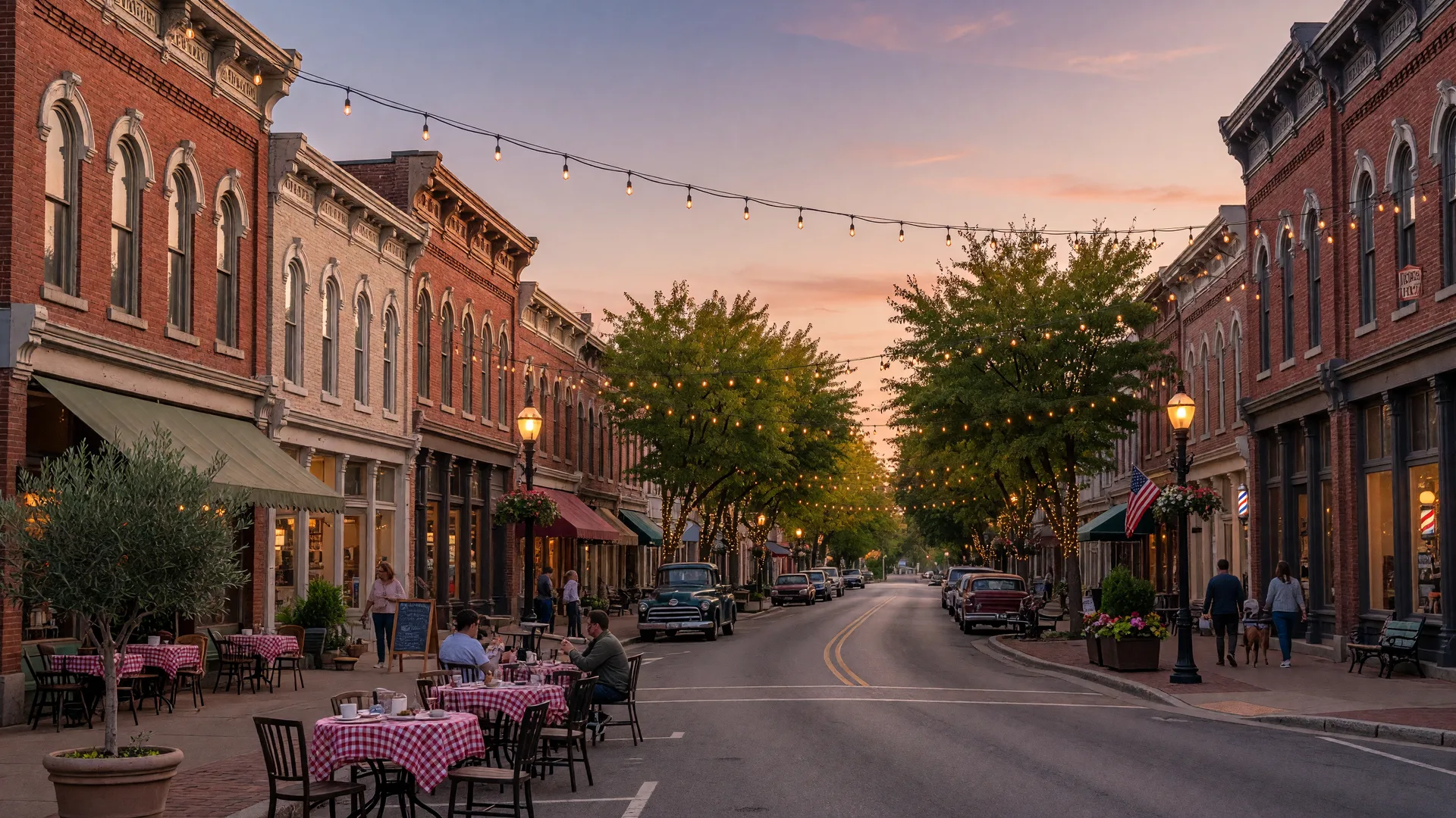 Charming downtown district