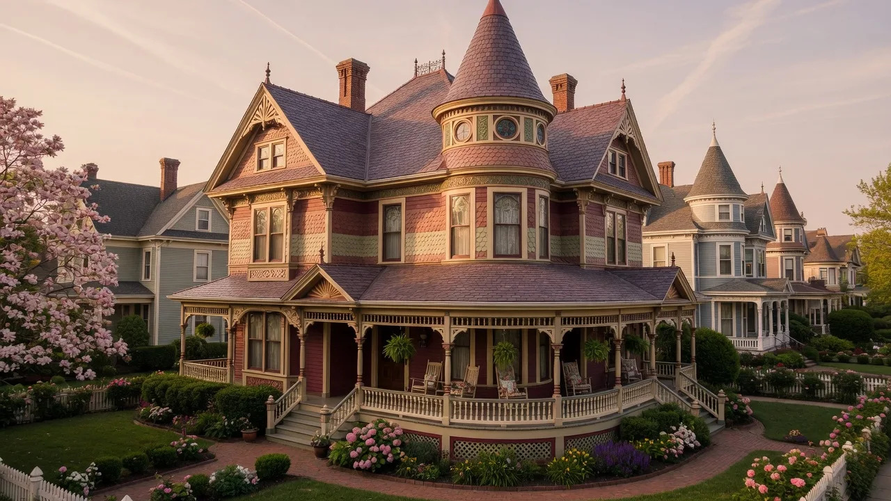 Queen Anne Victorian home in South Jersey with turret and decorative shingles