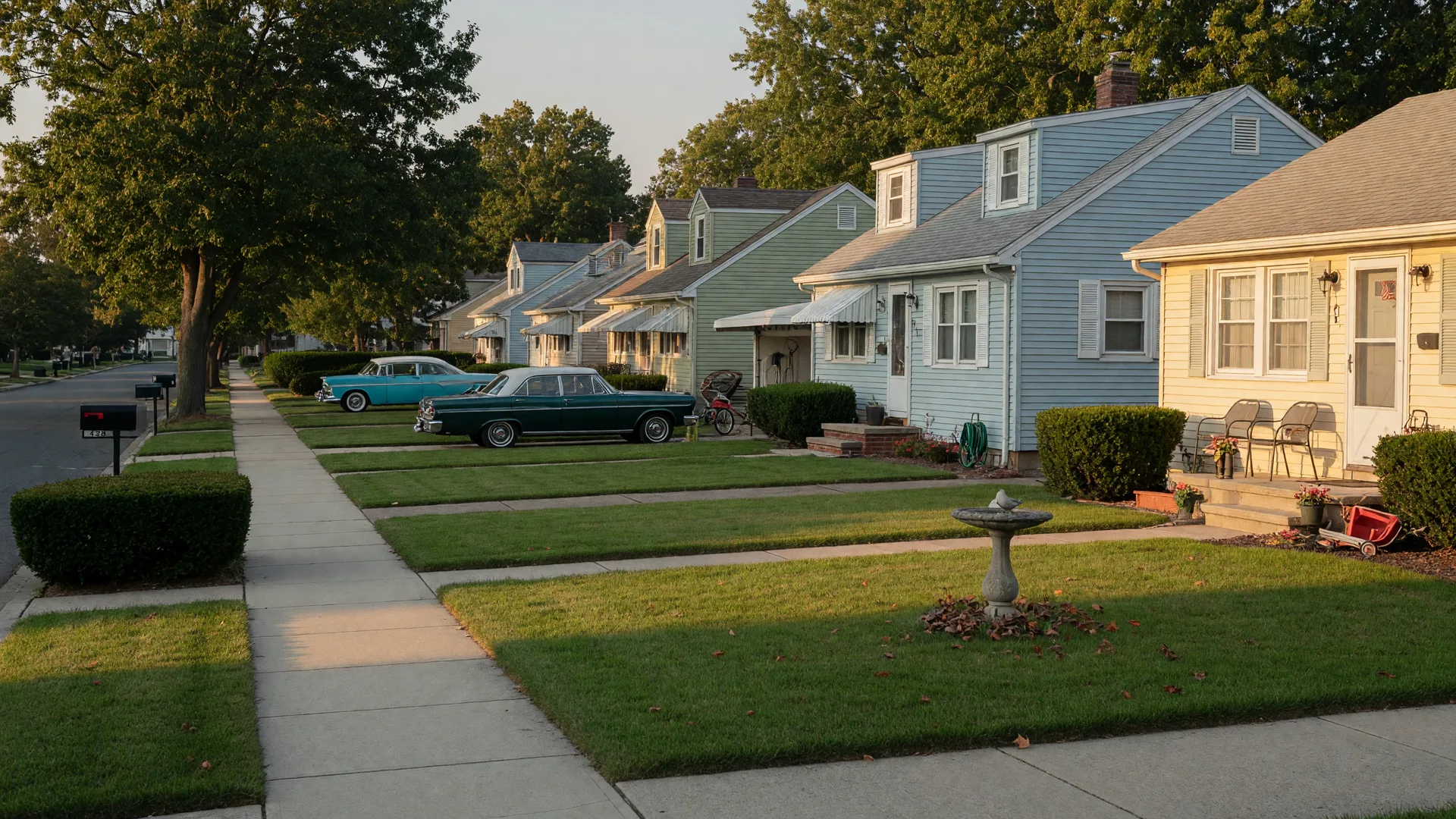 Mid-century residential street in Lindenwold, New Jersey
