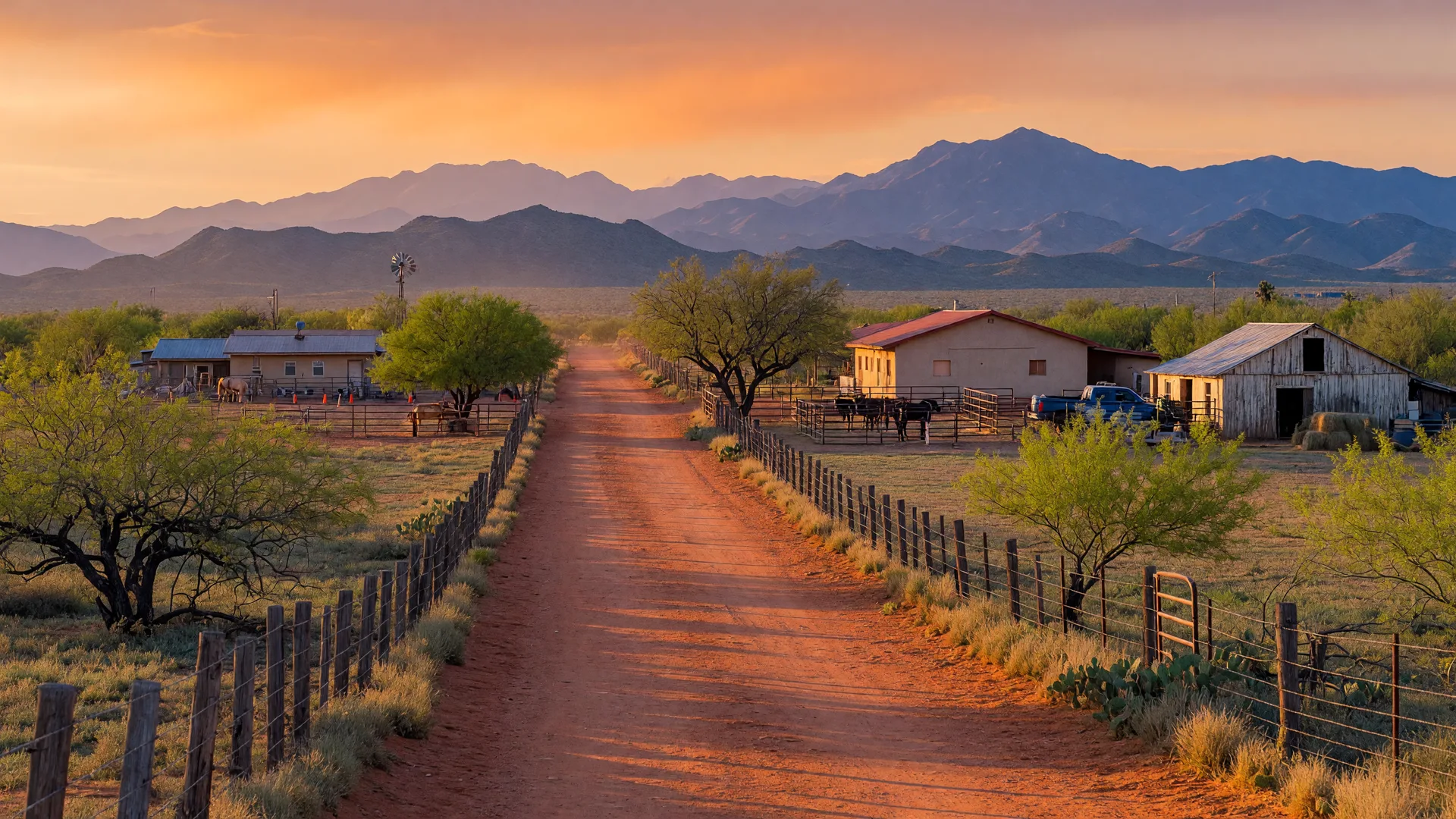 The Queen Creek & San Tan Valley area at golden hour