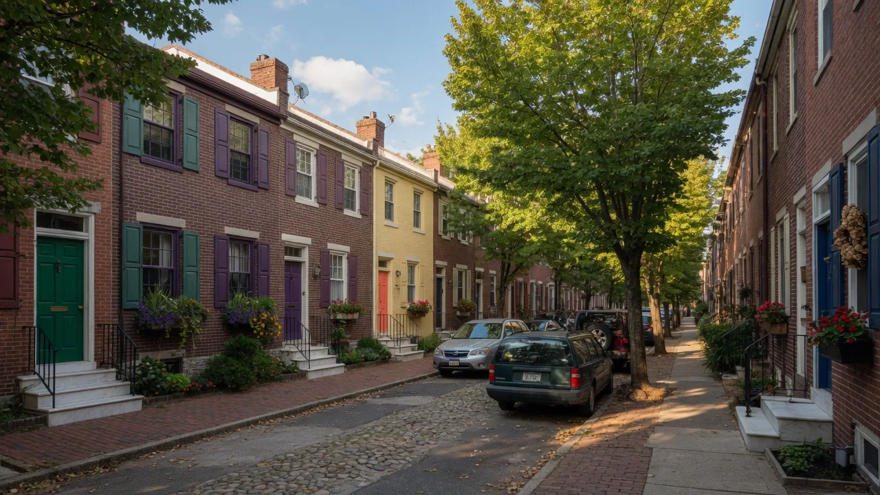 Historic rowhomes in Bella Vista