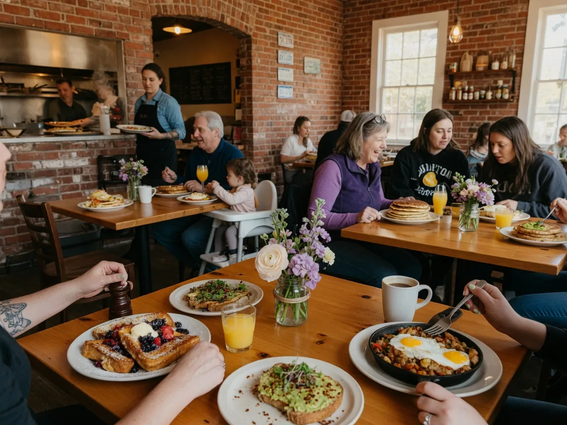 Interior of Brothers Brunch House in Burton