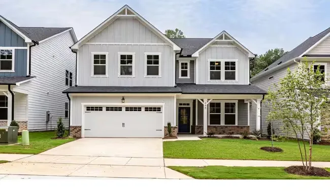 Rural suburban landscape in New Hill North Carolina
