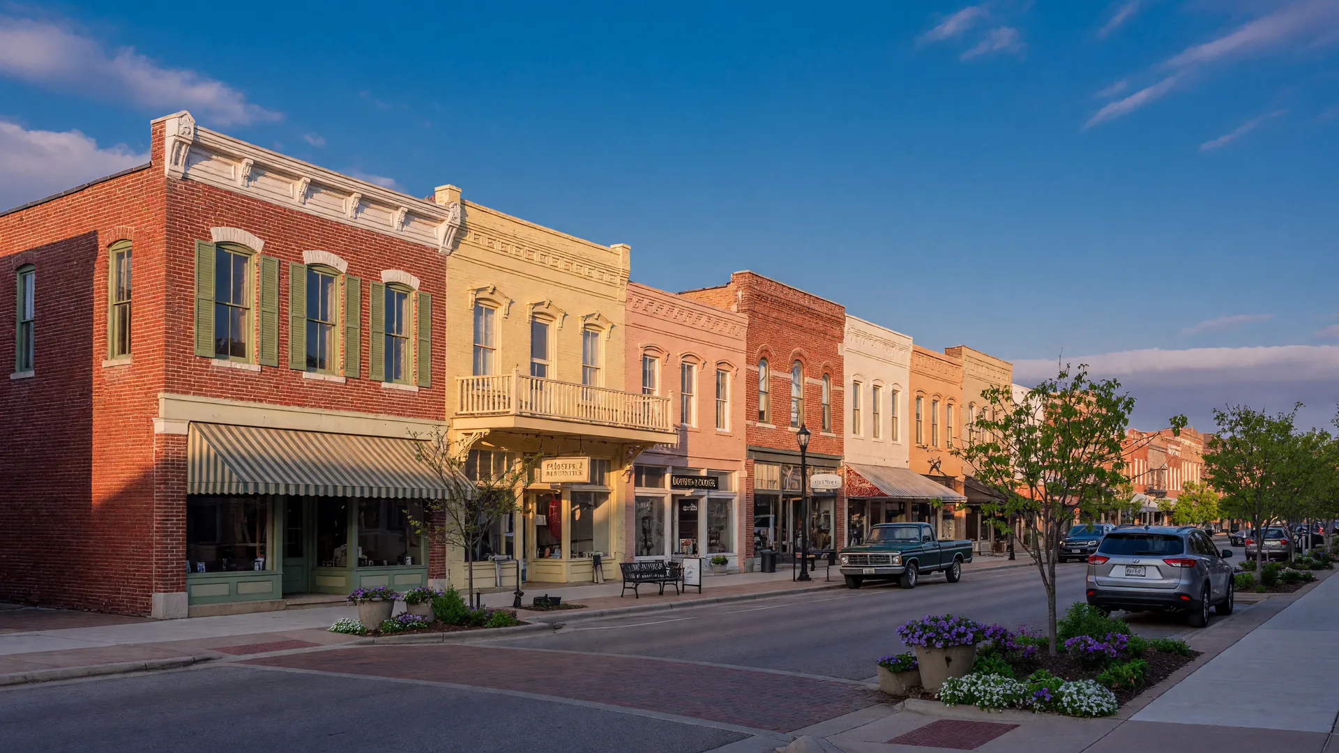 Homes and streetscapes in Prosper, Texas