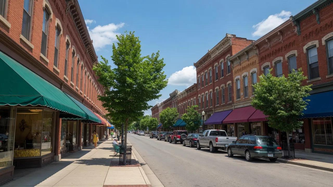 Historic downtown Norwalk, Ohio along Main Street