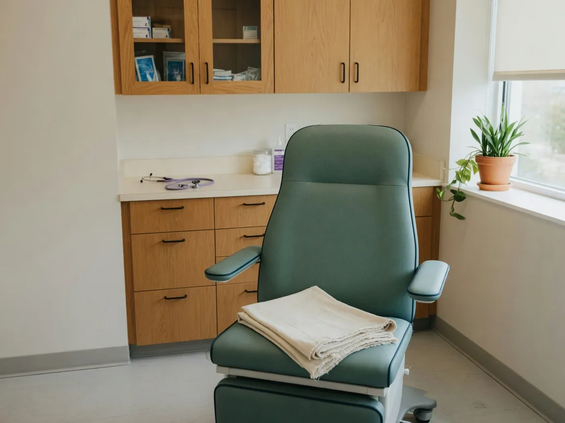 Modern TruHealth exam room with warm natural light