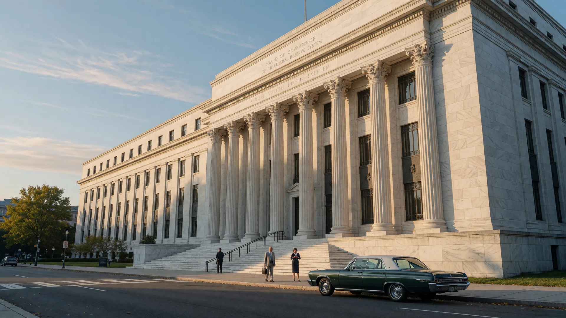The Federal Reserve Eccles Building in Washington, D.C., at morning light, symbolizing the monetary policy backdrop for real estate investors