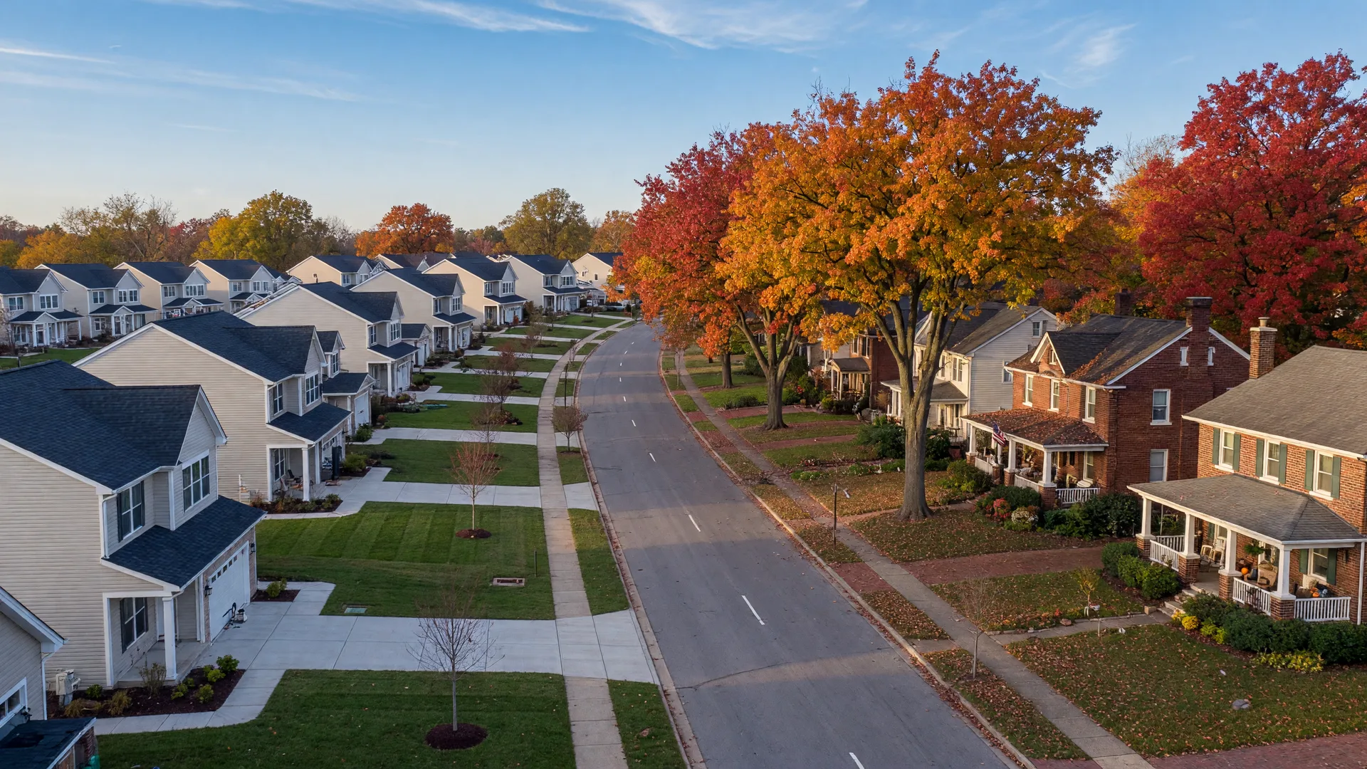 A newer Maineville subdivision and an established Morrow street in Warren County, Ohio