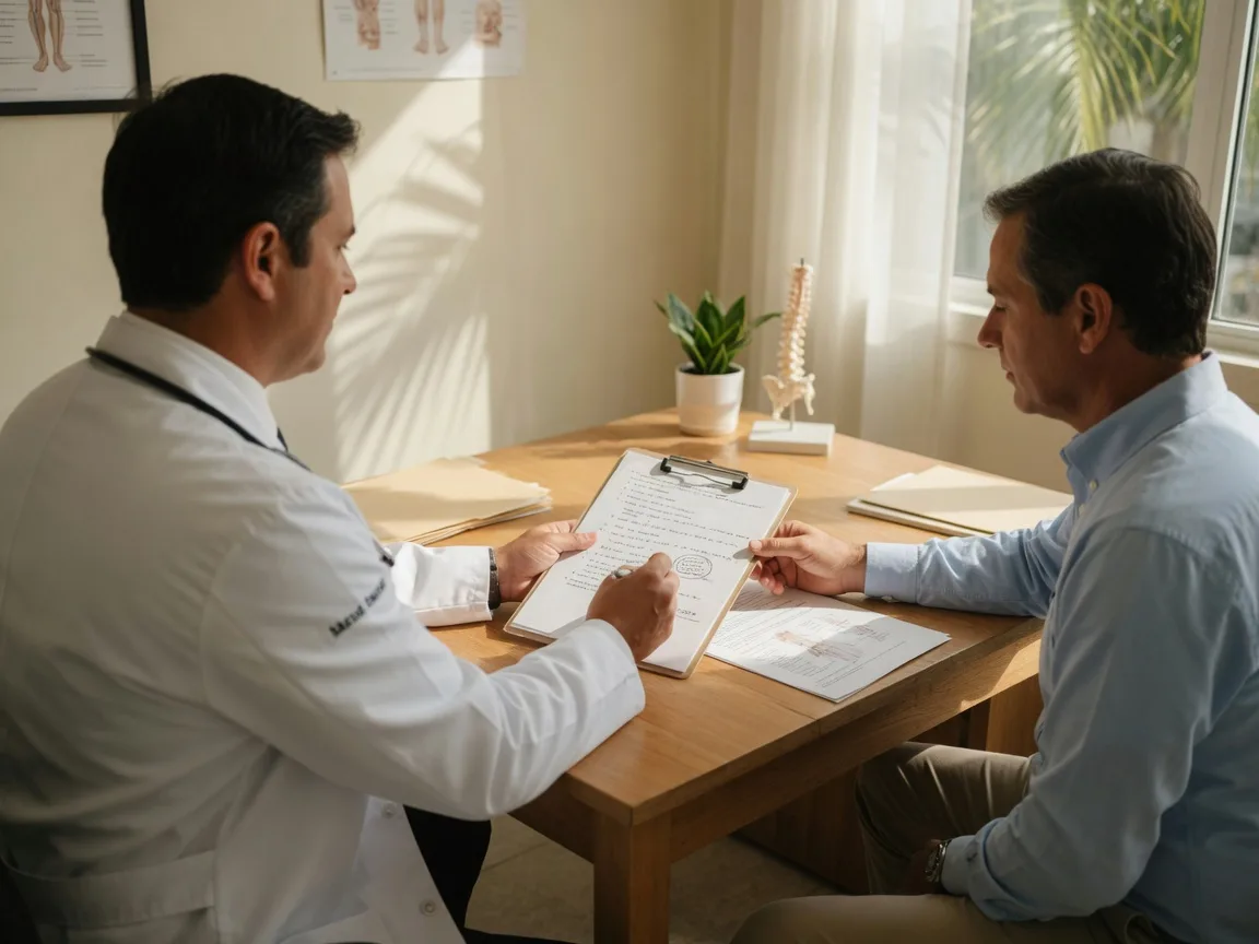 Doctor consulting with a patient at Spinal Connection Rehab & Wellness Center