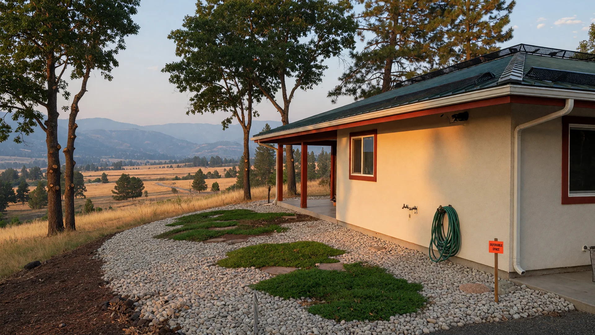 Scenic view of the Rogue Valley with vineyards and mountains near Medford, Oregon