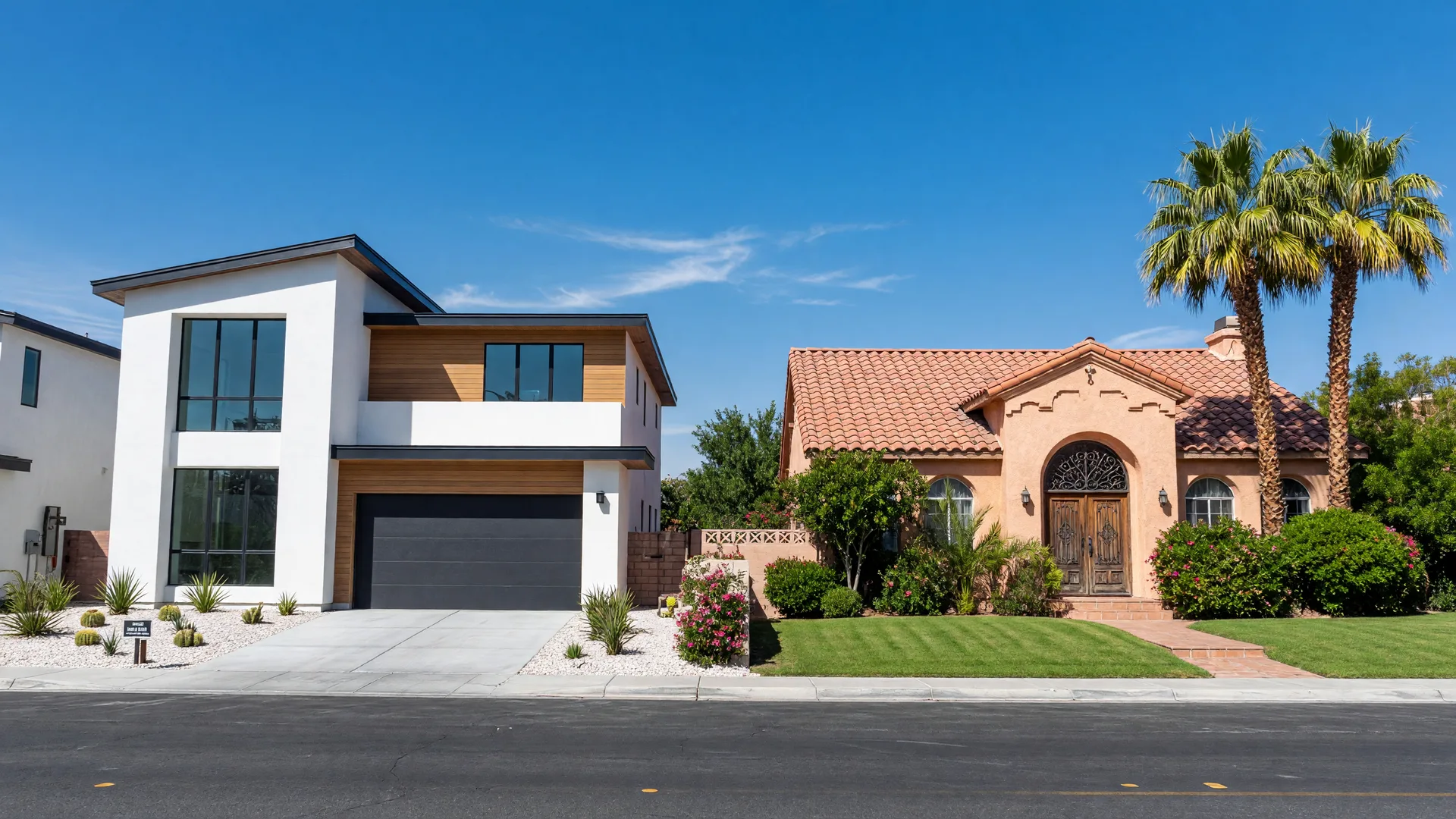 Modern office and medical buildings along a Las Vegas corridor, representative imagery