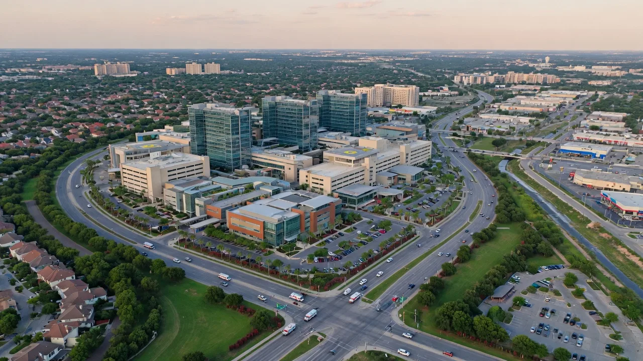 Aerial view of San Antonio Medical Center